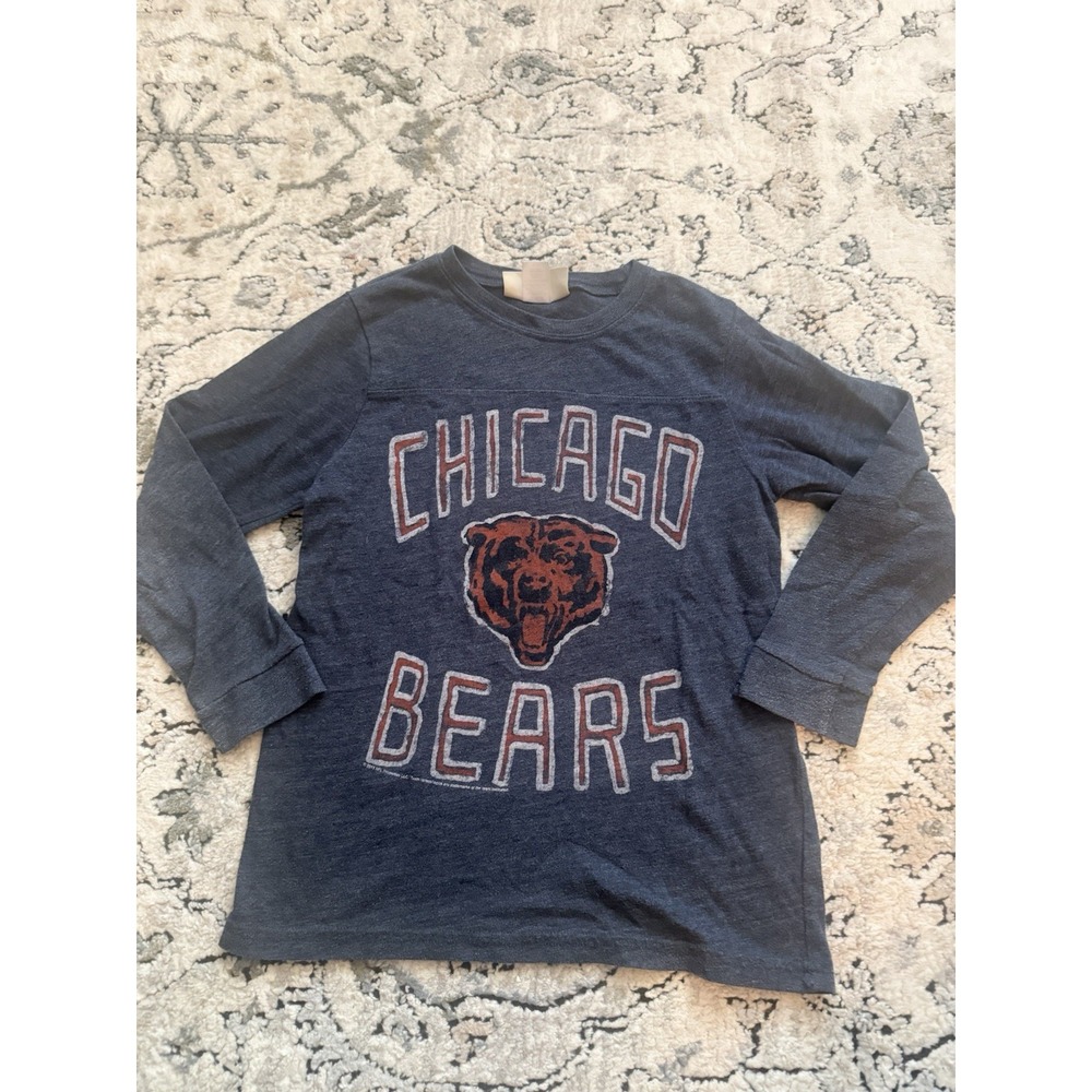 NFL Chicago Bears Youth Long Sleeve Shirt Blue Orange Size Medium GAP junk food